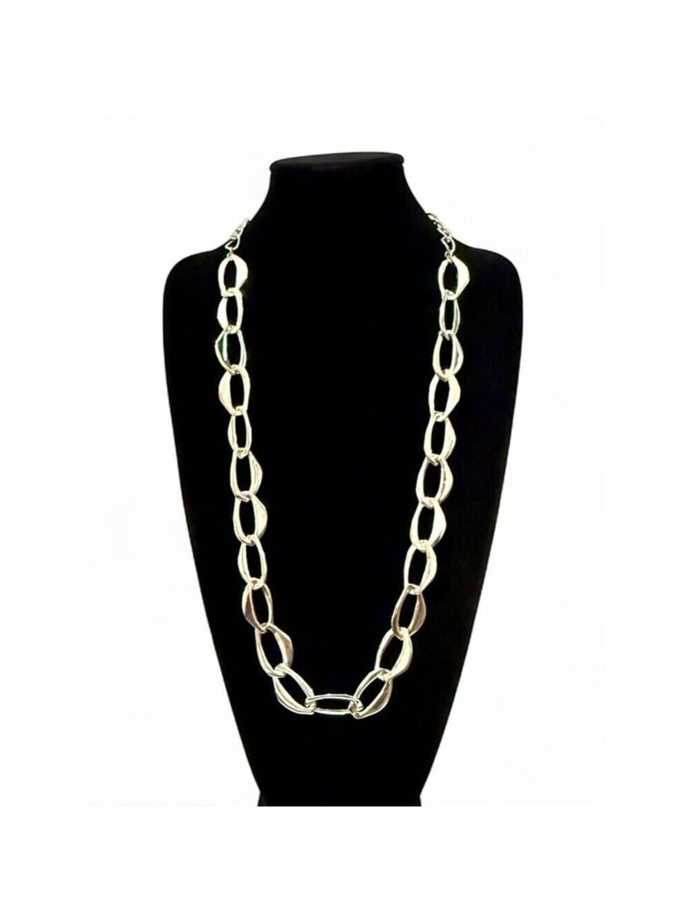 Classic Polished Silver Large Link Chain Necklace | NWOT